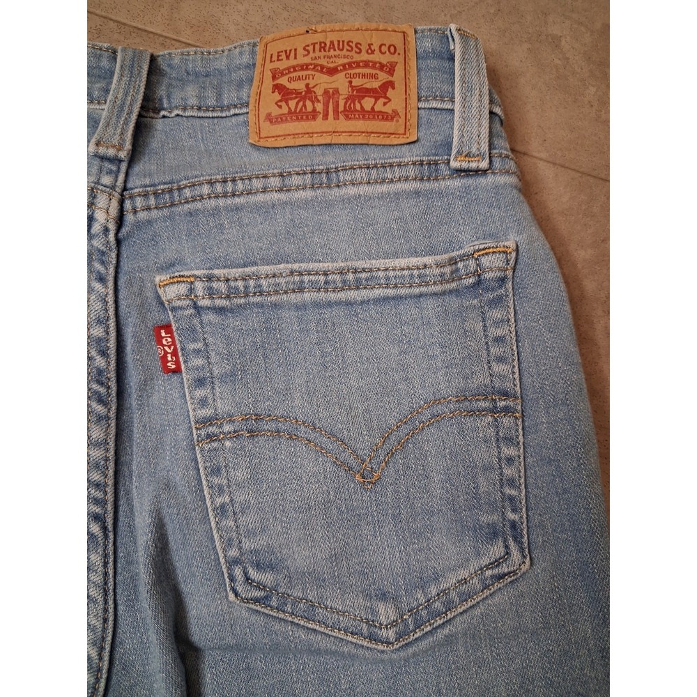 Levis 726 Flare Wide Leg Jeans Womens Size 25 Cowgirl Rodeo Western Distressed - Picture 6 of 11